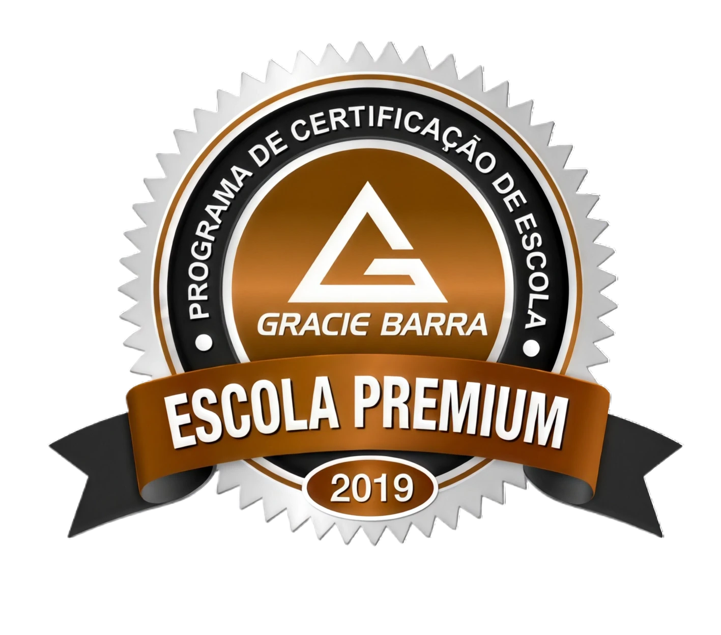 Selo Programa de Certificação de Escola Gracie Barra - Escola Premium 2019